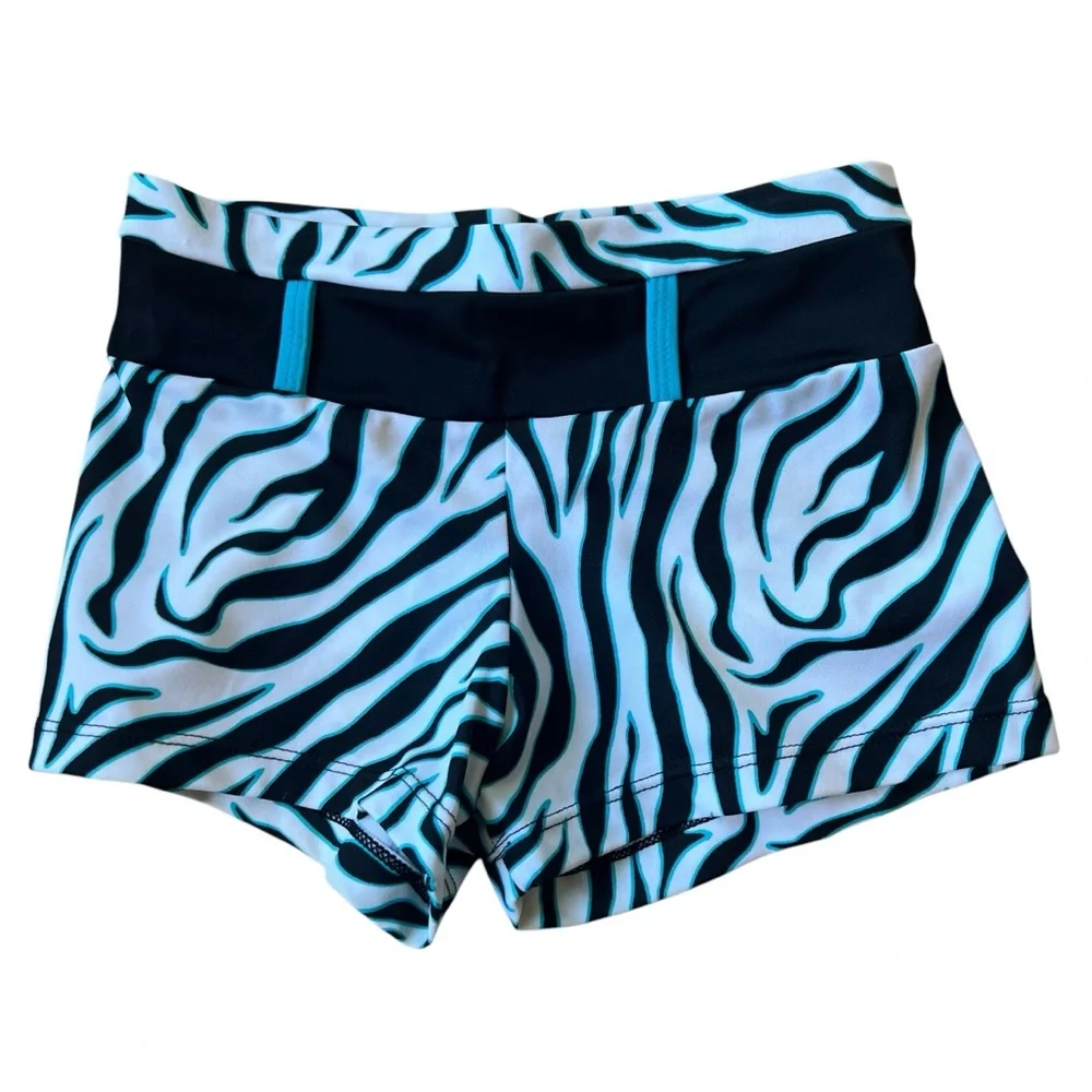 Class Act Dancewear Zebra Print Shorts Size Child L